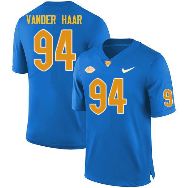 Men #94 Sam Vander Haar Pitt Panthers College Football Jerseys Sale-Royal